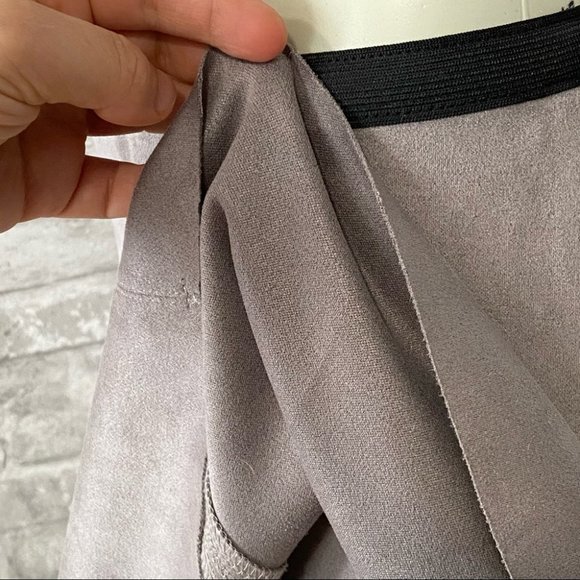 NWOT Suede Gray Circle Skater Skirt - Picture 6 of 6